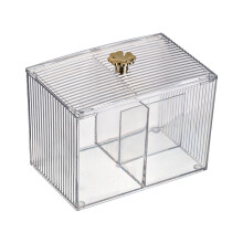 Set aus transparenten Acryl-Behältern mit Deckel, kreative Aufbewahrungsfächer für Wattebällchen, Wattestäbchen, Zahnseide, zur Organisation von