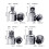 Austauschbares Steckschlüssel-Adapter-Set mit-Silber 4