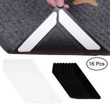 Cinta adhesiva reposicionable para alfombras, antideslizantes para alfombras, funciona bien en suelos duros, incluyendo baldosas y cerámica,