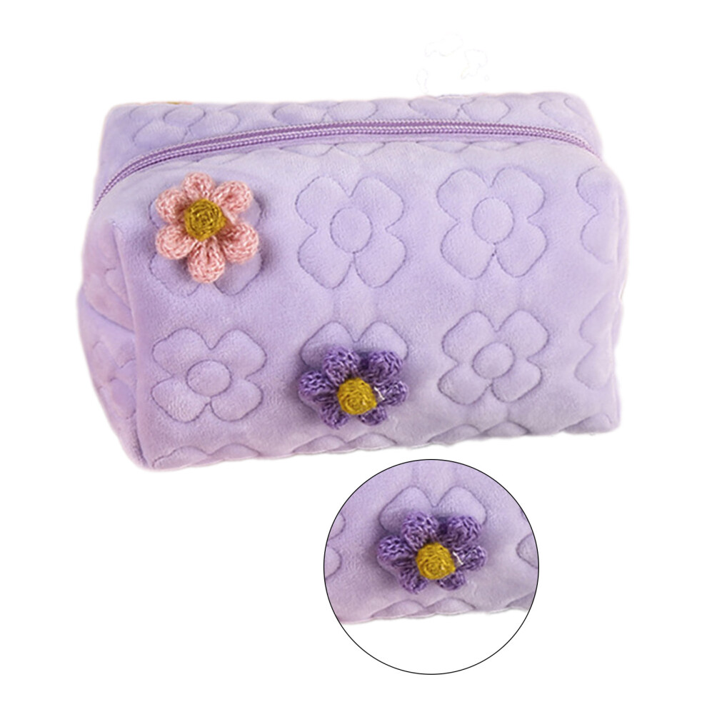 Purple Multifunctional Travel Toiletry Bag Compact Cosmetic