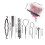 Hair Loop Styling Tools Set Rat Tail Combs Ponytail Hair-A pink 4