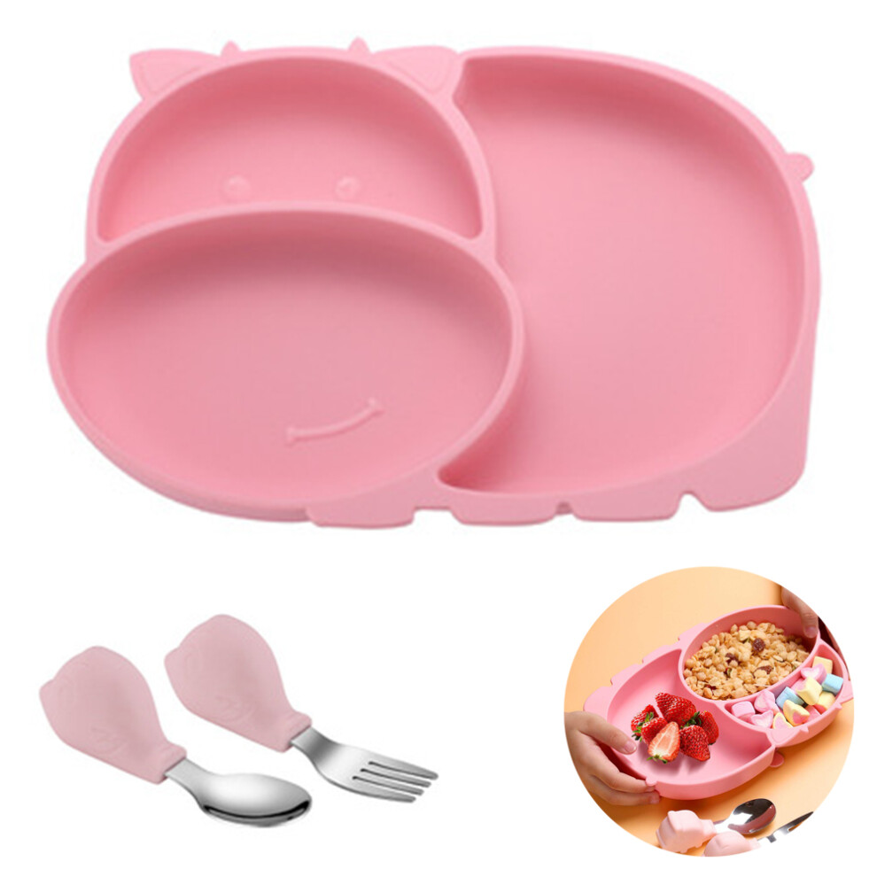 Charming Silicone Suction Plate, Perfect For Baby Led Weaning With Divided Compartments And Unbreakable Material