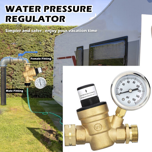 Knob Adjustable Water Pressure Reducer Water Pressure Regulator 1