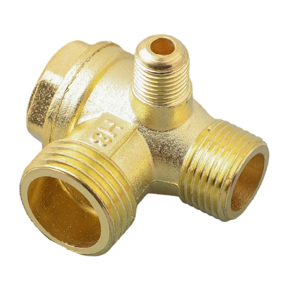 400Mm Aluminum Air Compressor Exhaust Tube Male Thread Check Valve Connector 3 Port Zinc Alloy For Air Compressor Parts 9323874409740