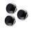 3PCS Silber Schwarz PU Leder Indoor Freizeit 9
