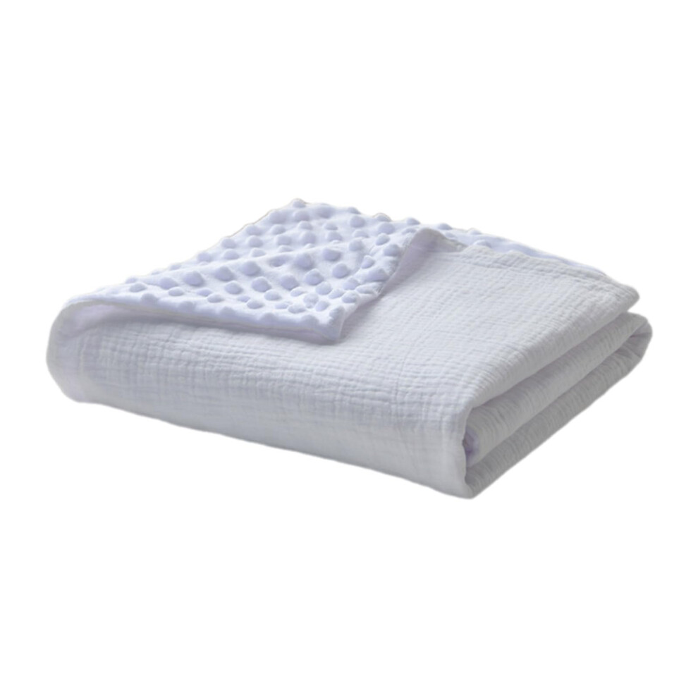 100x70cm Baby Blanket With Dotted Backing Unisex Receiving Blanket Soft Pram Cover For Strollers
