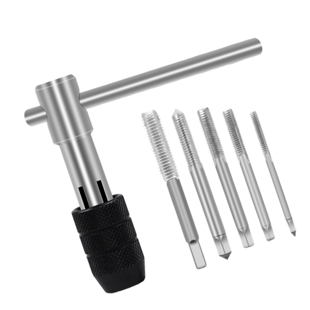 Precisions Tap Wrench With Nonslip-Five Piece Set With Wrench 7627000418999