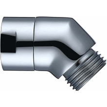 Adaptateur coudé pour pommeau de douche à âme en cuivre massif, angle de 135 degrés pour un positionnement optimal, matériau en laiton de