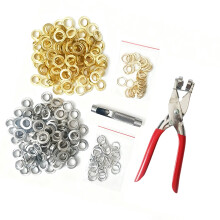 200pcs 12mm Iron Grommet Set Flared Design Comes with Punching