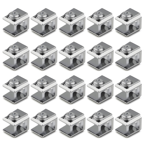 Glass Shelf Clip Solid Stainless Steel Brackets 3-8mm Panel