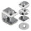Glass Shelf Clip Solid Stainless Steel Brackets 3-8mm Panel 6
