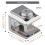Glass Shelf Clip Solid Stainless Steel Brackets 3-8mm Panel 3