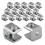 Glass Shelf Clip Solid Stainless Steel Brackets 3-8mm Panel 7