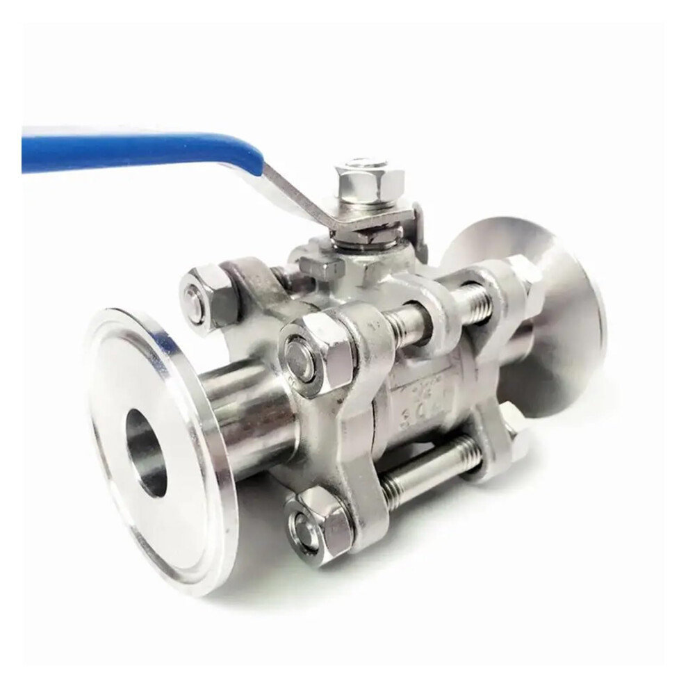 Tri Clamp Ball Shut Off Valve Dn32 X 1.5, 3Piece, Sus 304 Stainless Steel, Industrial 9339159634974