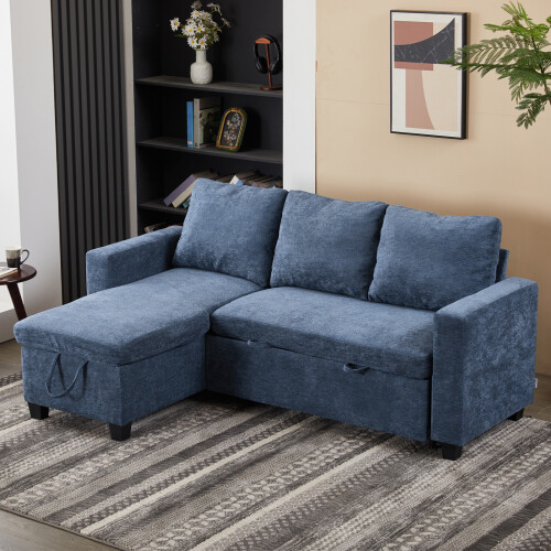Living And Home L-Shaped Corner Sofa Bed 3 Seater Sofa with Storage