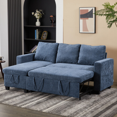 Living And Home L-Shaped Corner Sofa Bed 3 Seater Sofa with Storage 1