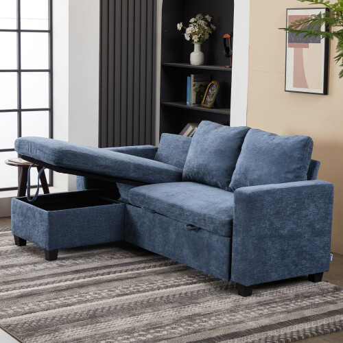 Living And Home L-Shaped Corner Sofa Bed 3 Seater Sofa with Storage 2