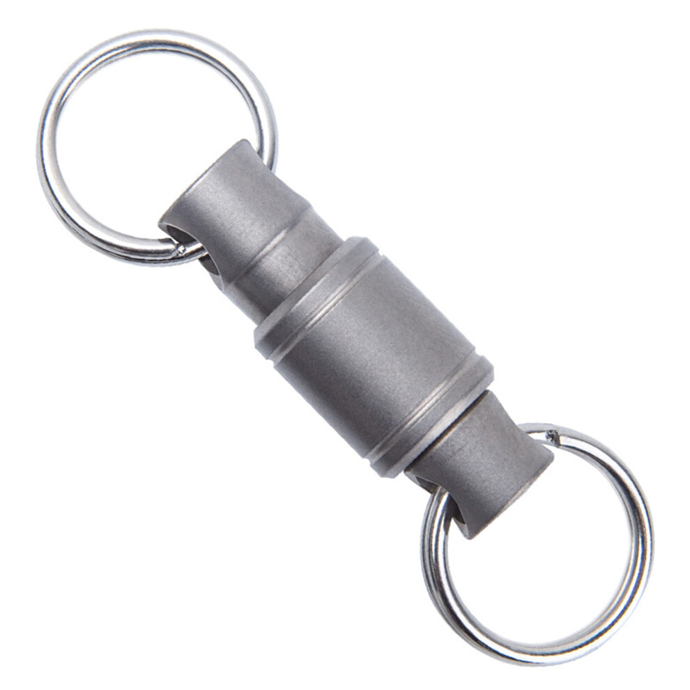 Flexible 360 Rotating Titaniums Keychain Carabiner Clip-Gray 7751000462178