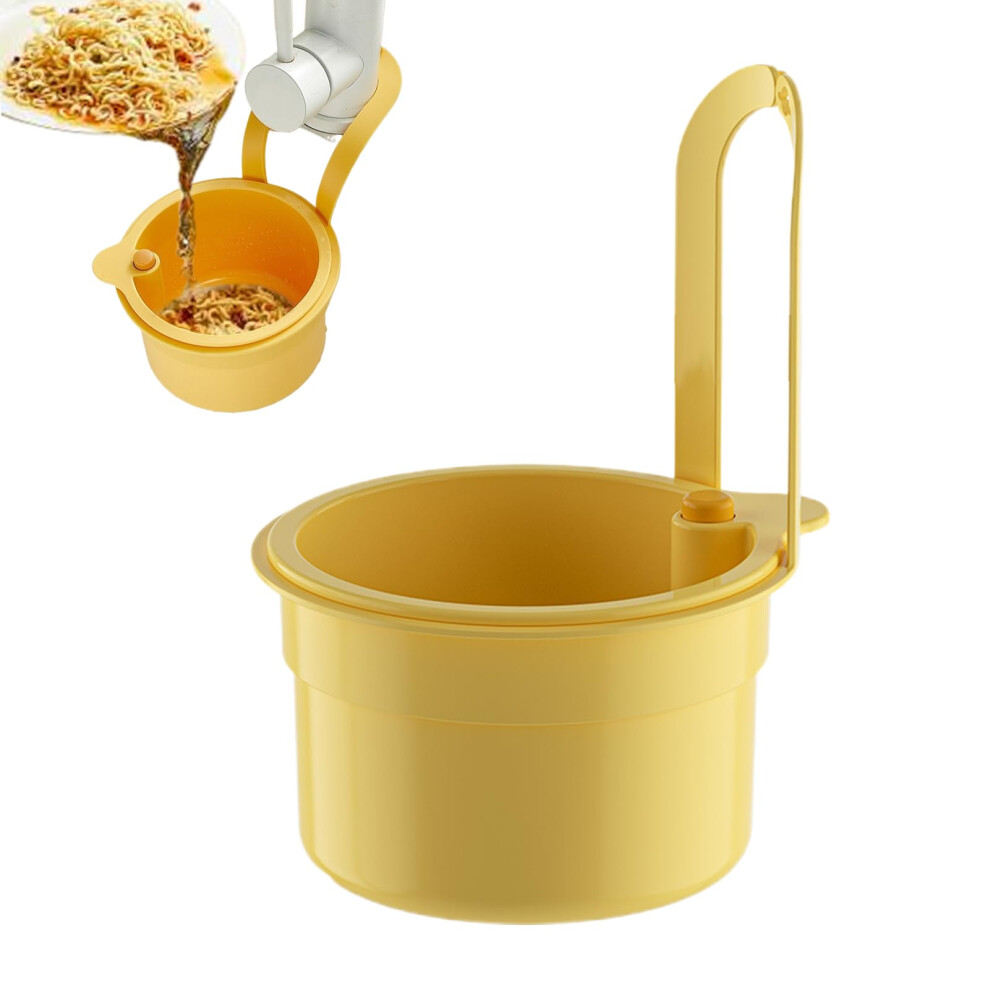Kitchen Sink Strainer Basket Corner Sink Trash Catcher For Food Waste Yellow Draining Colander For Fruit 9067246287788