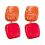 Comfortable Resin Square Earrings Geometric Shape Suitable-Red 1