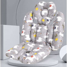 Baby Pushchair Seat Liners Universal Stroller Cushion Pad Gray With Head And Body Support Soft Cotton Mattress Insert
