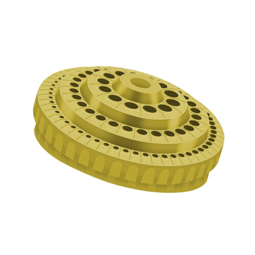 Rotating Drill Bit Storage Container Multiple Layered-Yellow