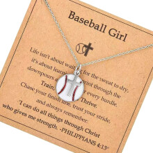 Adjustable Sports Theme Necklace Copper Chain For Baseball-1