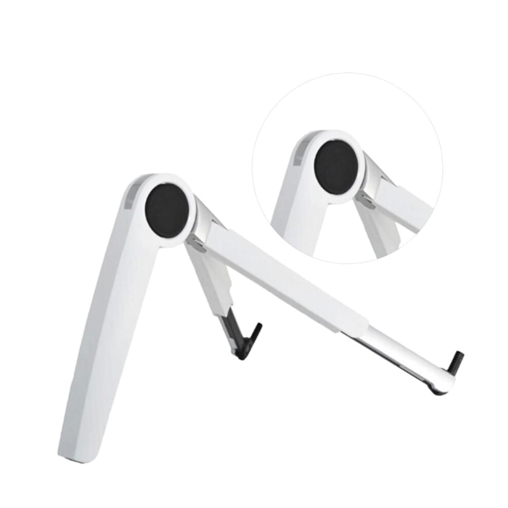 Aluminum Alloy Laptop Stand Adjustable Cooling Holder Triangle Riser Foldable Office Home Travel Tablets Notebooks White 9323874410104