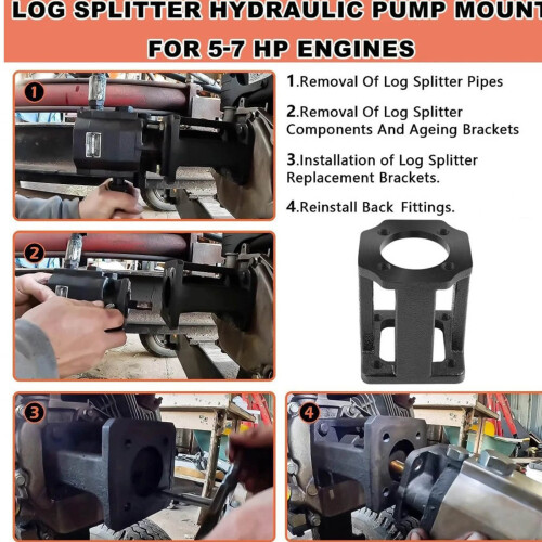 Hydraulic Wood Splitter Pump Mounting Bracket Suitable for 5-7Hp 1