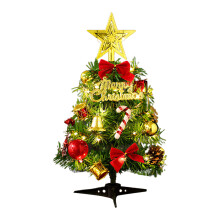 Attractive Features, Desktop Christmas Tree With Pre-lit Led Lights And Gift Box Ornaments For Festive Display, Made From Durable Pvc And Plastic For