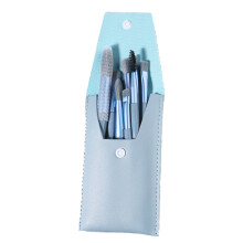 Conjunto de pincéis de maquiagem de tamanho mini para viagem, ideal para iniciantes e entusiastas. Feito com fibras sintéticas premium, é perfeito