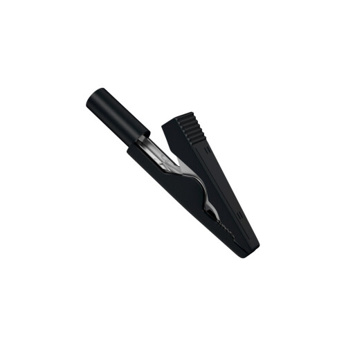 Professional 2mm 10A Copper Alligator Clip Full-Black