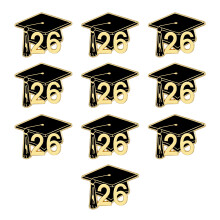 2026 Graduation Season Alloy Doctoral Cap Pin Elegant Look-D