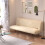 Living And Home 3 Seater Upholstered Sofa Bed Couch with Wood Legs 1