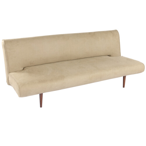 Living And Home 3 Seater Upholstered Sofa Bed Couch with Wood Legs 2