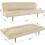 Living And Home 3 Seater Upholstered Sofa Bed Couch with Wood Legs 6