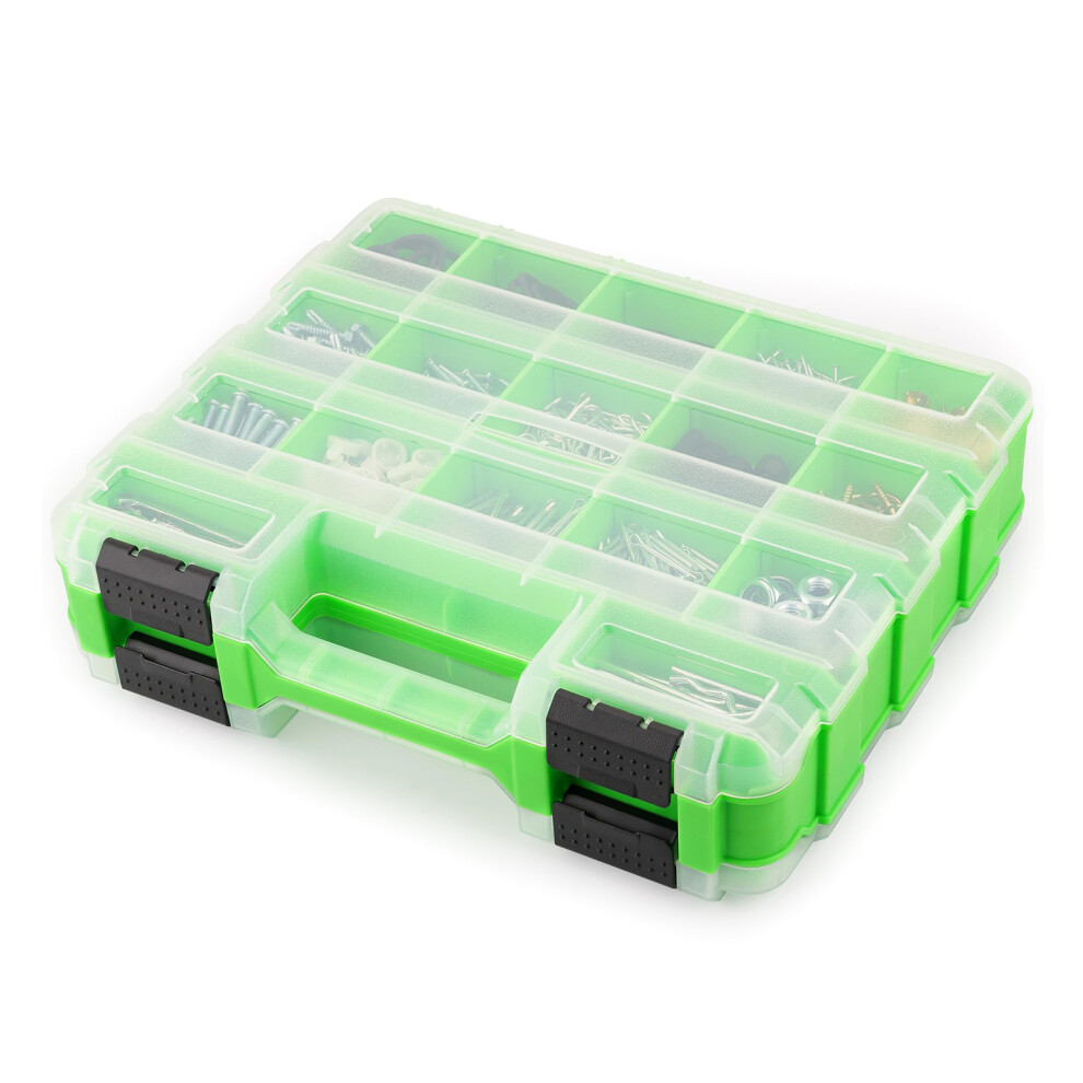 Portable Storage Organizer With Double Secure Lock-Green 7751000463755