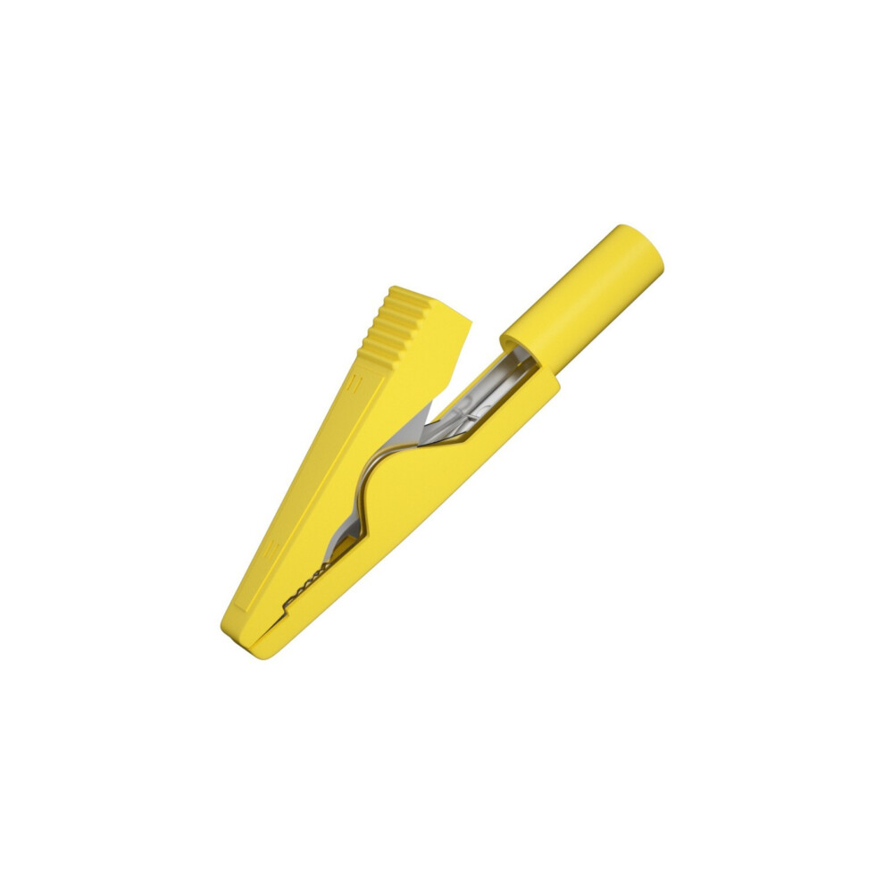 2Mm 10A Copper Alligator Clip Heatproof Insulated-Yellow 7751000464448