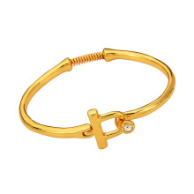 Eigentijdse veerhaakarmband Stevige legeringsmaterialen-Goud