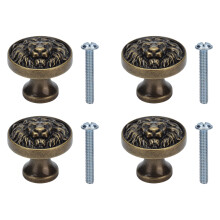 Furniture Knob Featuring Zinc Alloy Build, Durable Material Cabinet Handle with Lion Head Design, Solid Drawer Pull for Doors and Drawers, Rust Resist