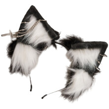 Bandeaux de loup en peluche confortables, oreilles de Cosplay,