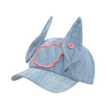 Women Wash Color Hat with Dog Ear Comfortable Baskball Hat for