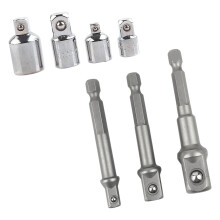 Adaptateur de douille de réduction en acier, 4 tailles,-Argent
