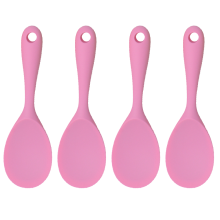 Serveerlepels, lepels met sleufjes, comfortabele grip voor rijst, roerlepel, antiaanbaklaag, ergonomisch ontworpen keukengerei, gemaakt van