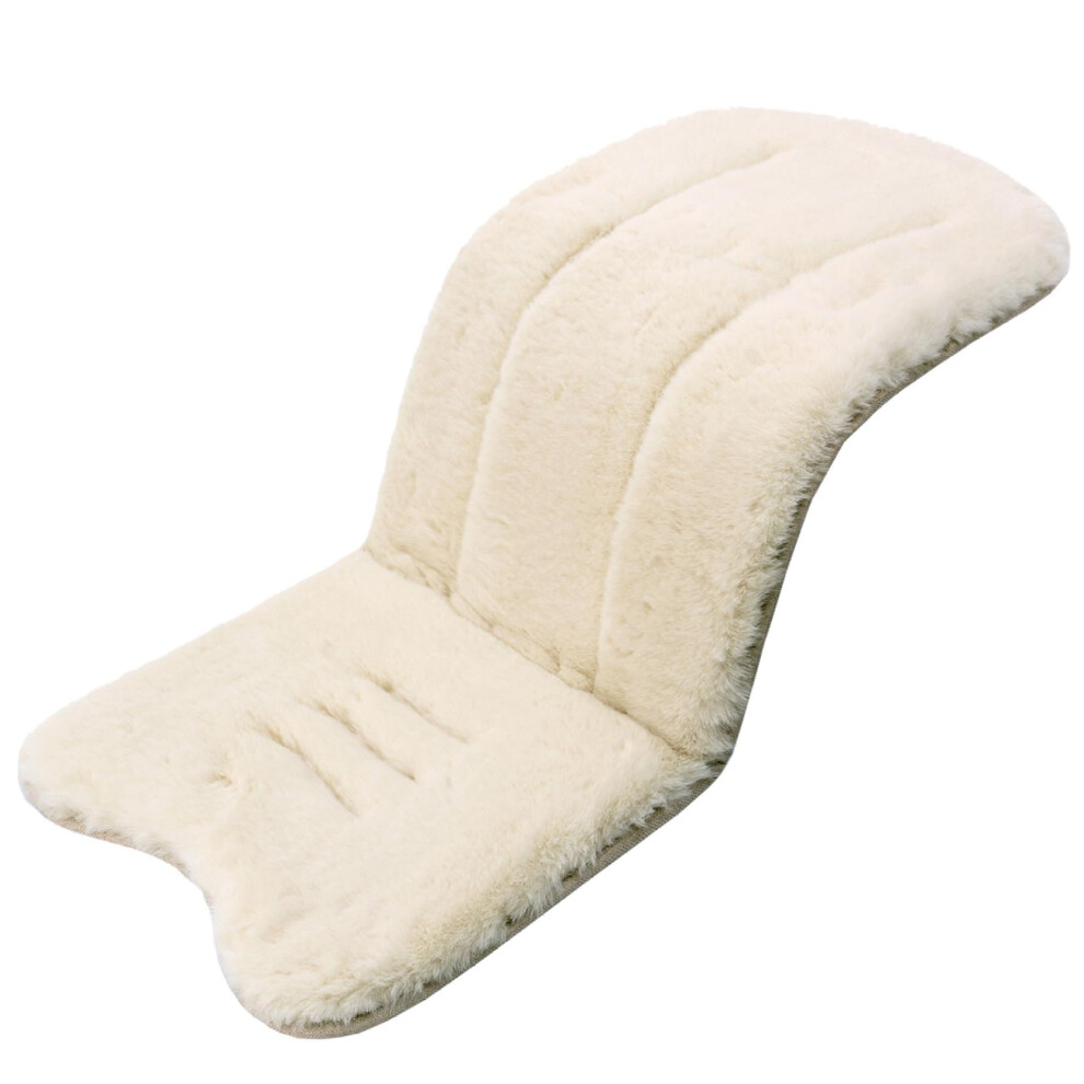 Pram Liner 30X15in Breathable Soft Pushchair Seat Cover, Universal Thick Nonslip Adjustable Stroller Insert, Beige