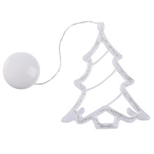 Kerstdecoratie op batterijen, warmwitte verlichting zorgt voor een feestelijke sfeer in huis, zuignap voor eenvoudige bevestiging op elk glad