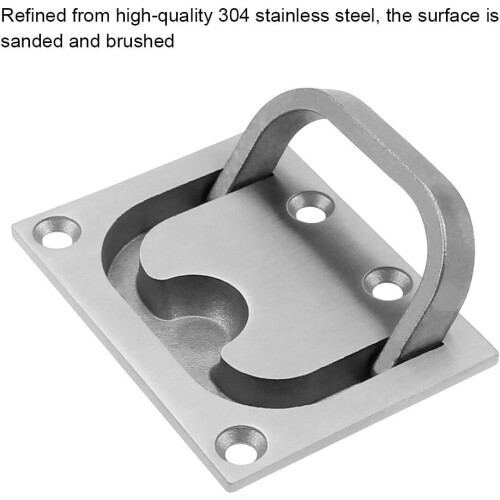 Flush Pull Handle With Polished Surface Finish, Durable Quality Stainless Steel Hatch Pull For Wide Applications, Easy To Install, Mirror Finish 2