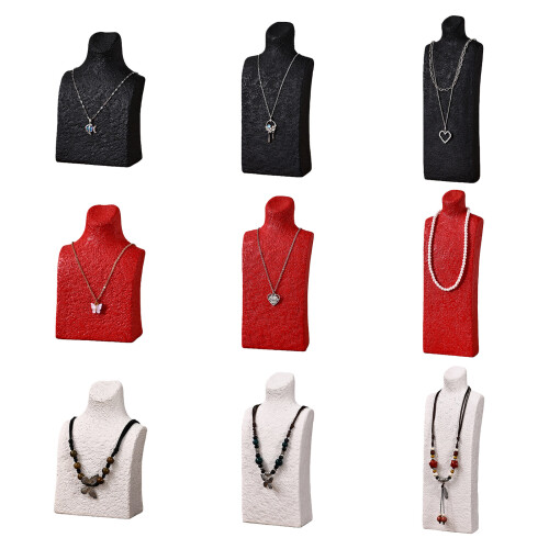Porte-bijoux à Base robuste avec Support épais assurant-Noir S 1