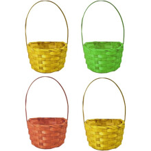 Cadeaus geven was nog nooit zo makkelijk: een veelkleurige mand, ideaal voor kerst, verjaardagen en bedrijfsfeesten. Draagbaar met handvat, geschikt