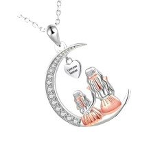 Delicate Heart Moon Crescents Necklace Trees Of Life-6